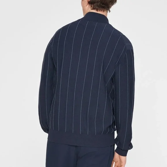 Rib Plaited Bomber Jacket - Brand New - NEVER WORN - Blue - Picture 2 of 4